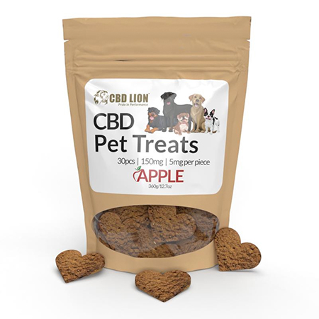 Image of CBD Lion's CBD Pet Treats in white back ground